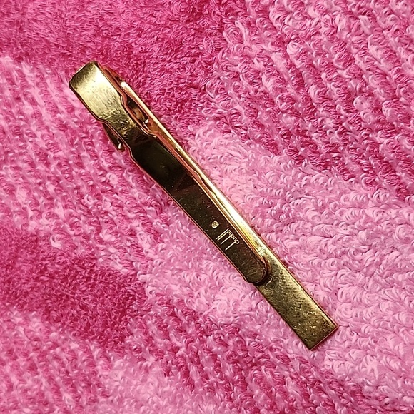 Dunhill pin Clip Bar color Silver and Gold 💯 Authentic - Picture 5 of 6